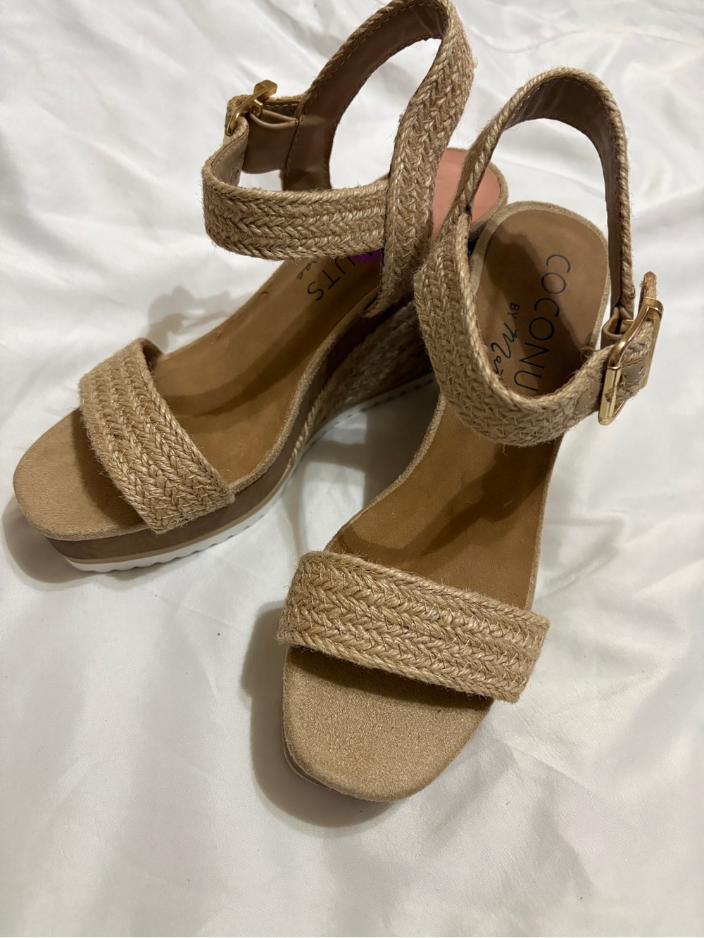 Coconuts by Matisse Natural Braided Espadrille Wedge Sandals